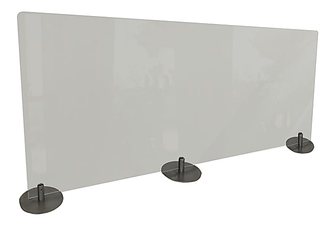 Ghent Desktop Protection Screen, Freestanding, 24" x 59", Frosted