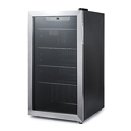 Black+Decker 3.3 Cu. Ft. Beverage Cooler, Black