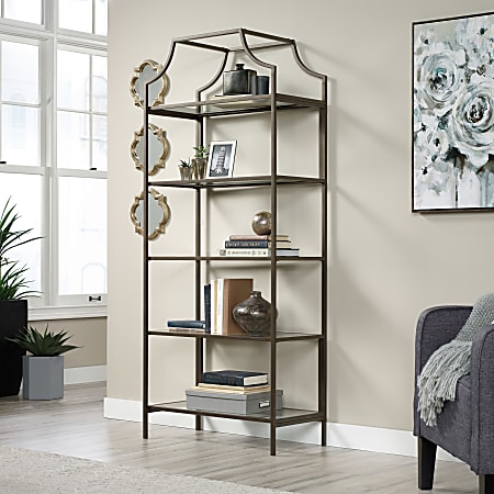 Sauder shop corner bookshelf