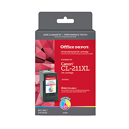 Office Depot® Remanufactured Tri-Color High-Yield Ink Cartridge Replacement For Canon® CL-211XL