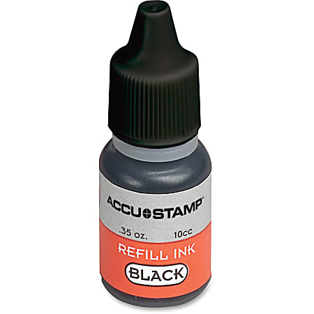 Self-Inking Stamp Ink - 1oz Refill Bottle- Black