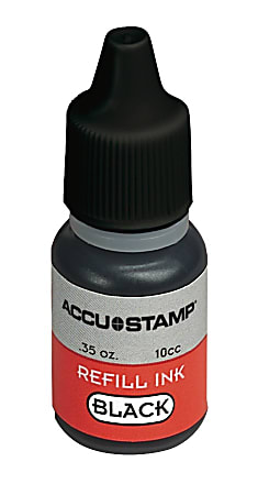 AccuStamp Pre-Ink Refill Ink for Pre-Inked Stamps, Black