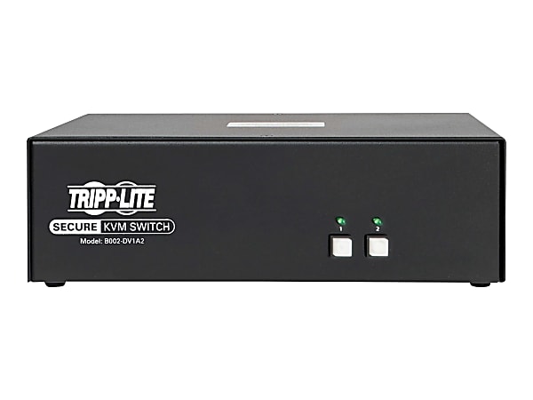 Tripp Lite Secure KVM Switch, DVI to DVI - 2-Port, NIAP PP3.0 Certified, Audio, Single Monitor - KVM / audio switch - 2 x KVM / audio - 1 local user - desktop - TAA Compliant