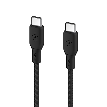 Belkin BoostCharge USB-C to USB-C Power Cable, 100W Power Delivery, 2M, 6.6ft, Black