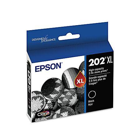 Epson® 202XL Claria® High-Yield Black Ink Cartridge, T202XL120-S