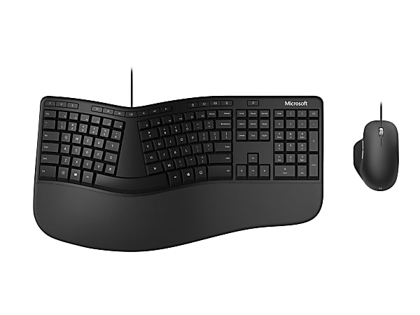 Microsoft Keyboard & Mouse - USB 2.0 Type A Cable Keyboard - Matte Black - USB 2.0 Type A Cable Mouse - BlueTrack - 5 Button - Scroll Wheel - QWERTY - Matte Black
