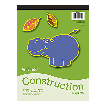 Art Street® Construction Paper, 9" x 12", Assorted, Pad Of 48 Sheets