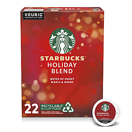 Starbucks® Single-Serve Coffee K-Cup®, Holiday Blend, Pack Of 22 K-Cups