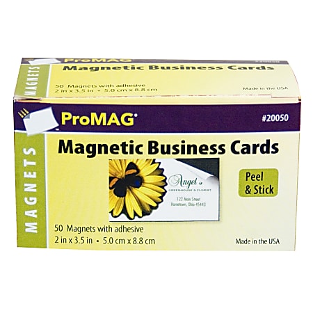 ProMAG Magnetic Business Cards 2 x 3 12 Pack Of 50 - Office Depot