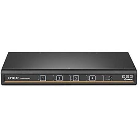 Avocent Vertiv Cybex Secure MultiViewer KVM Switch - 4 port - NIAP Approved - Dual AC - Secure Desktop KVM Switches - SCMV245DPH400