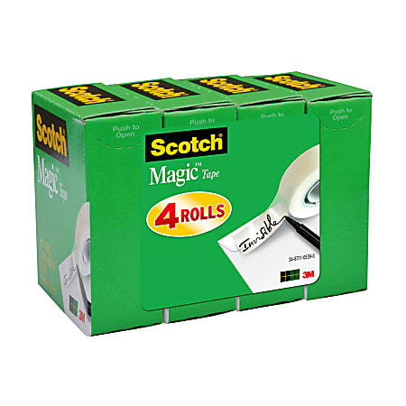 Scotch® Magic™ 810 Tape, 3/4" x 800", Pack Of 4 Rolls
