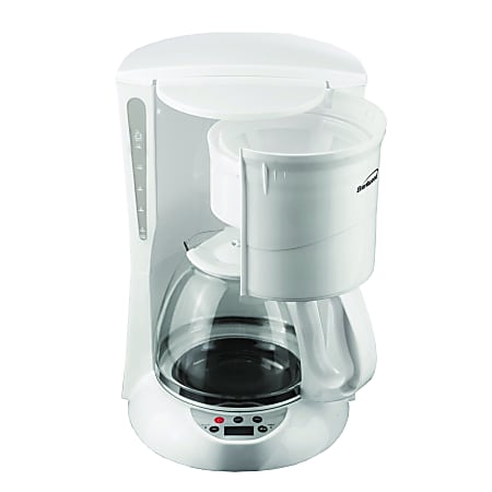 Brentwood 12 Cup Programmable Digital Coffee Maker White ODP