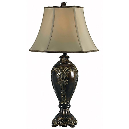 Kenroy Contessa Table Lamp, 32"H, Bronzed Gold Finish