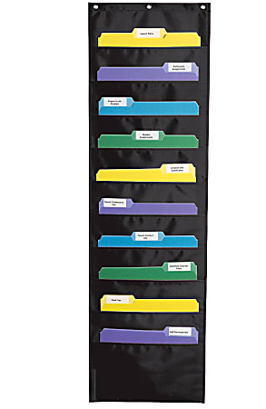 10 Pocket s 46.5" Height X 14" Width Carson-dellosa Storage Pocket Chart 