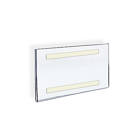 Azar Displays Acrylic Sign Holders With Adhesive Tape, 5 1/2" x 8 1/2", Clear, Pack Of 10