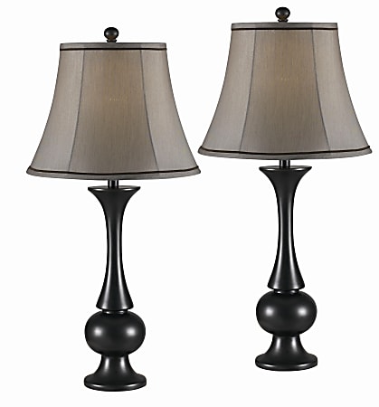 Kenroy Abbott Desk Lamps, 29"H, Bronze/Black, Pack Of 2