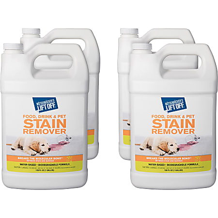 M tsenb cker's Lift Off Food/Drink/Pet Stain Remover  128 fl oz (4 quart)Bottle  4 / Carton  White