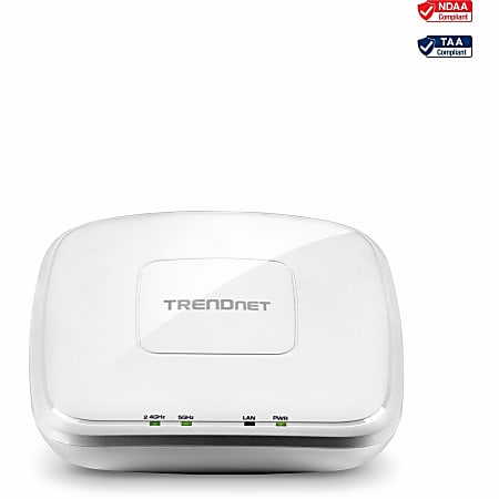 TRENDnet AC1750 Dual Band PoE Access Point 1300Mbps WiFi AC450 Mbps ...
