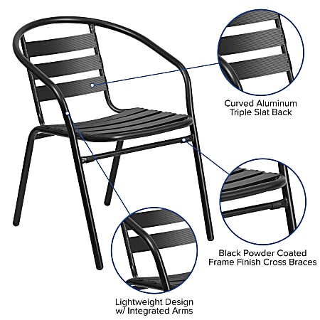 Flash furniture aluminum discount restaurant stack chair