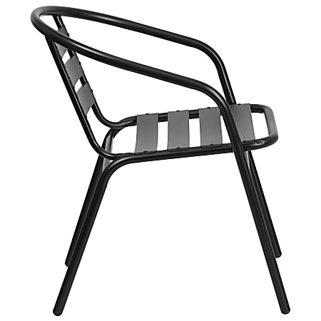 Flash furniture metal restaurant stack chair with aluminum slats multiple colors best sale