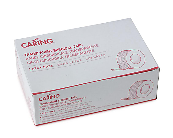 Medline Caring Adhesive Tape, 2" x 10 Yd., Transparent, Pack Of 6