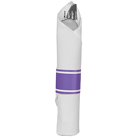 Amscan Premium Rolled Cutlery, New Purple, 10 Rolls