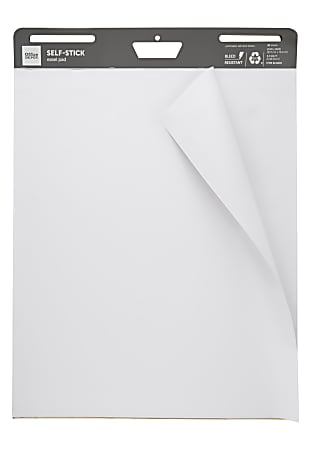 Office Depot Brand Self Stick Easel Pad 25 x 30 30 Sheets 80percent  Recycled White - Office Depot