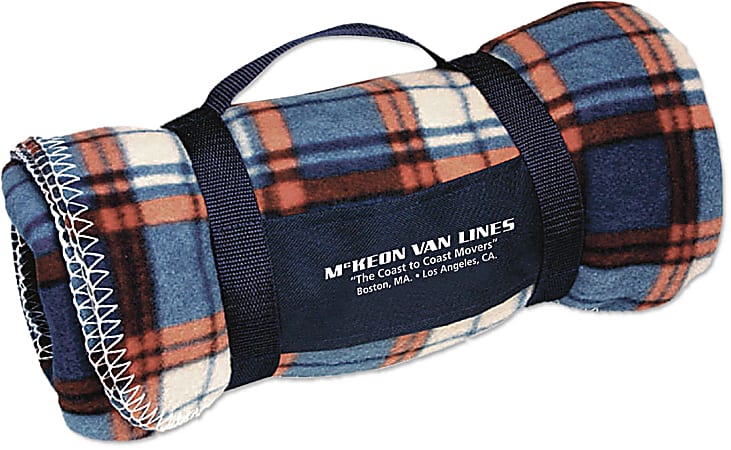 Custom Promotional Travel Blanket, 51-1/8" x 59"