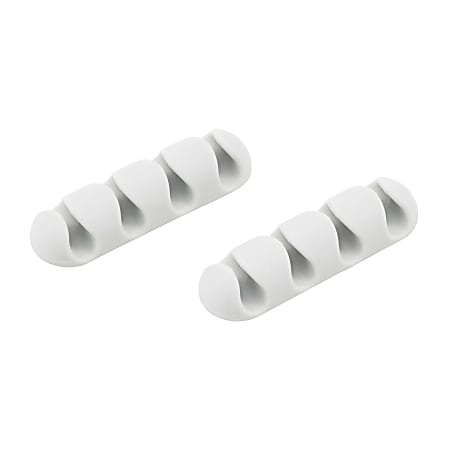 Bluelounge CableDrop Multi-Cable Router Clips, White, Pack Of 2 Clips, BLUCDMU-WH