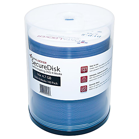 DataLocker SecureDisk Recordable DVD-R Spindle