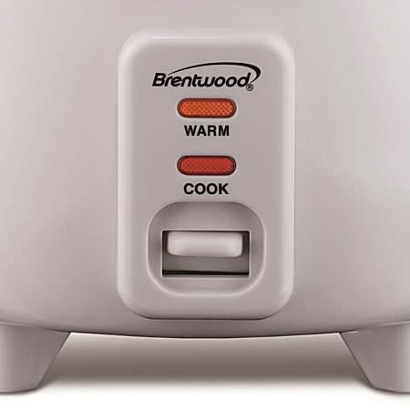 Brentwood 4 Cup Rice Cooker and Steamer White - Office Depot