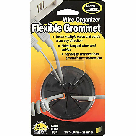 Master Caster Cord Away Grommet 2 38 Flexible - Office Depot