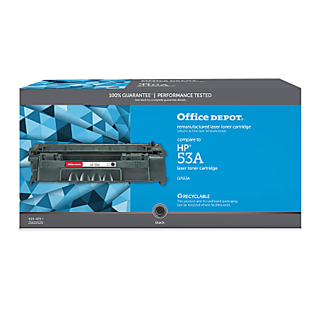 Office Depot® Remanufactured Black Toner Cartridge Replacement For HP 53A