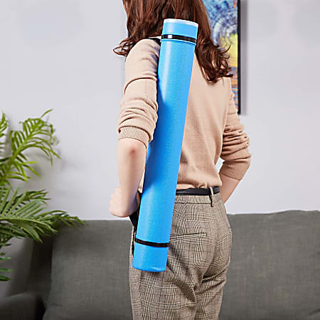 Juvale Poster Tube Expandable Blueprint Document Art Storage Hard Plastic  Tube 24 To 40 Inches With Adjustable Shoulder Strap Waterproof And Light  Resistance Carrying Case Blue - Office Depot
