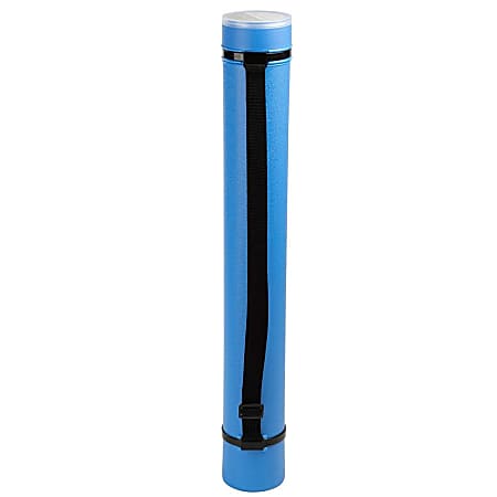 Poster Tube with Strap, Blue Expandable Storage Tube, Holder, Container for  Posters, Blueprints, Artwork, Map (24 to 40 Inches)