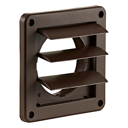 Lambro Wall Exhaust Dryer Vent with 3 Louvers, Brown, 1423B