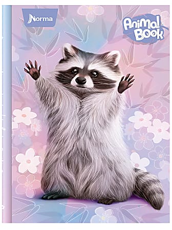 Norma Notebook, Durabook, 100 Sheets, 7-1/2" x 9-3/4", Animals, Total Qty 1