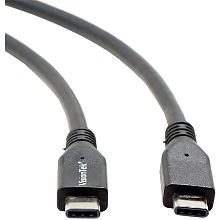 VisionTek USB-C to USB-C 1M Cable (M/M) - USB-C to USB-C 1 Meter 3.3 ft Male to Male Cable PD 60W 10Gbps Data 4K UHD  - 900825