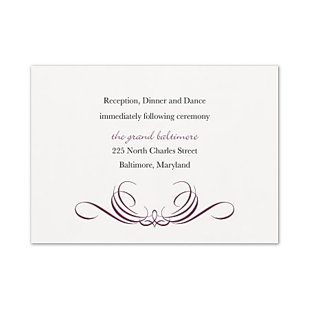 Custom Shaped Wedding & Event Reception Cards, 4-7/8"