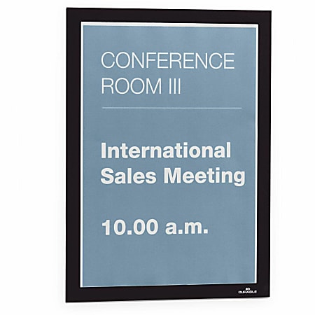 Durable Magnetic DURAFRAME Document Sign Holder, Half Letter-Size