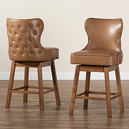 Baxton studio top gradisca upholstered swivel