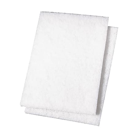 Niagara™ Light-Duty Scouring Pad 98N, 6" x 9", White, Pack Of 20