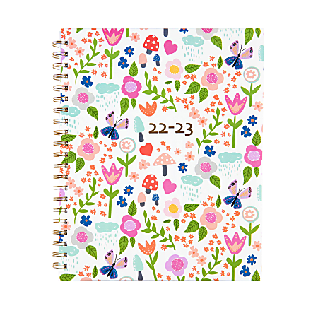 Gartner™ Studios Monthly Spiral-Bound Notebook Organizer Planner, Letter-Size, Garden, July 2022 To June 2023, 929