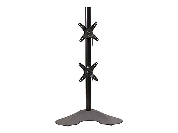 Ergotech 100-D28-B11 - Stand (pole, 2 clamps, 2 pivots, stand base) - for 2 LCD displays - black - screen size: 17"-21" - desktop stand