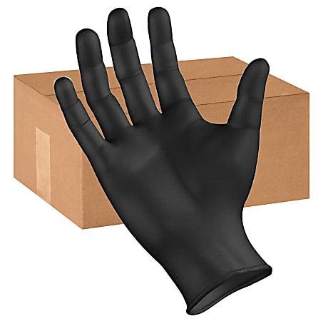 Boardwalk Disposable Nitrile General-Purpose Gloves, Powder-Free, Medium, Black, Box Of 1,000 Gloves