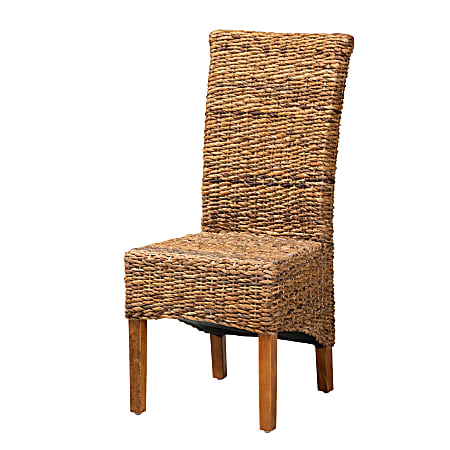 bali & pari Trianna Rustic Transitional Dining Chair, Natural Brown