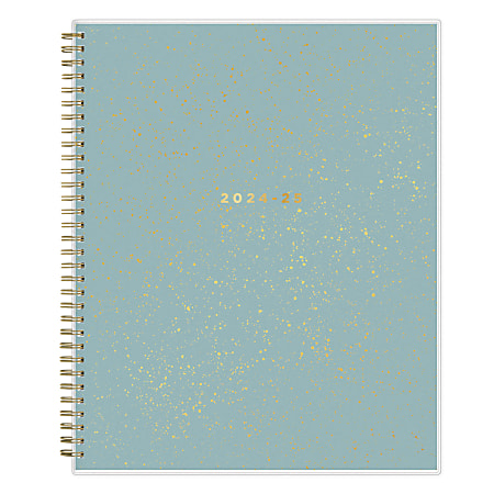 2024-2025 Blue Sky Planning Weekly/Monthly Calendar, 8-1/2” x 11”, Light Green/Gold, July 2024 To June 2025, 149043-A