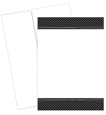 Great Papers! Flat Card Invitation, 5 1/2" x 7 3/4", 127 Lb, Delightful Dots, Black/White, Pack Of 20