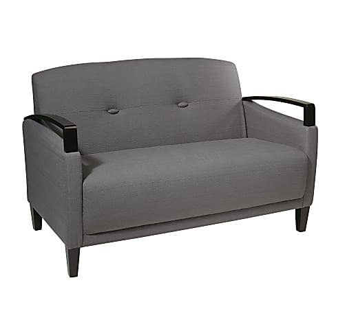 Ave Six Main Street Loveseat, Woven Charcoal/Espresso