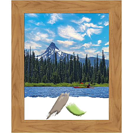 Amanti Art Wood Picture Frame, 20" x 24", Matted For 16" x 20", Carlisle Blonde